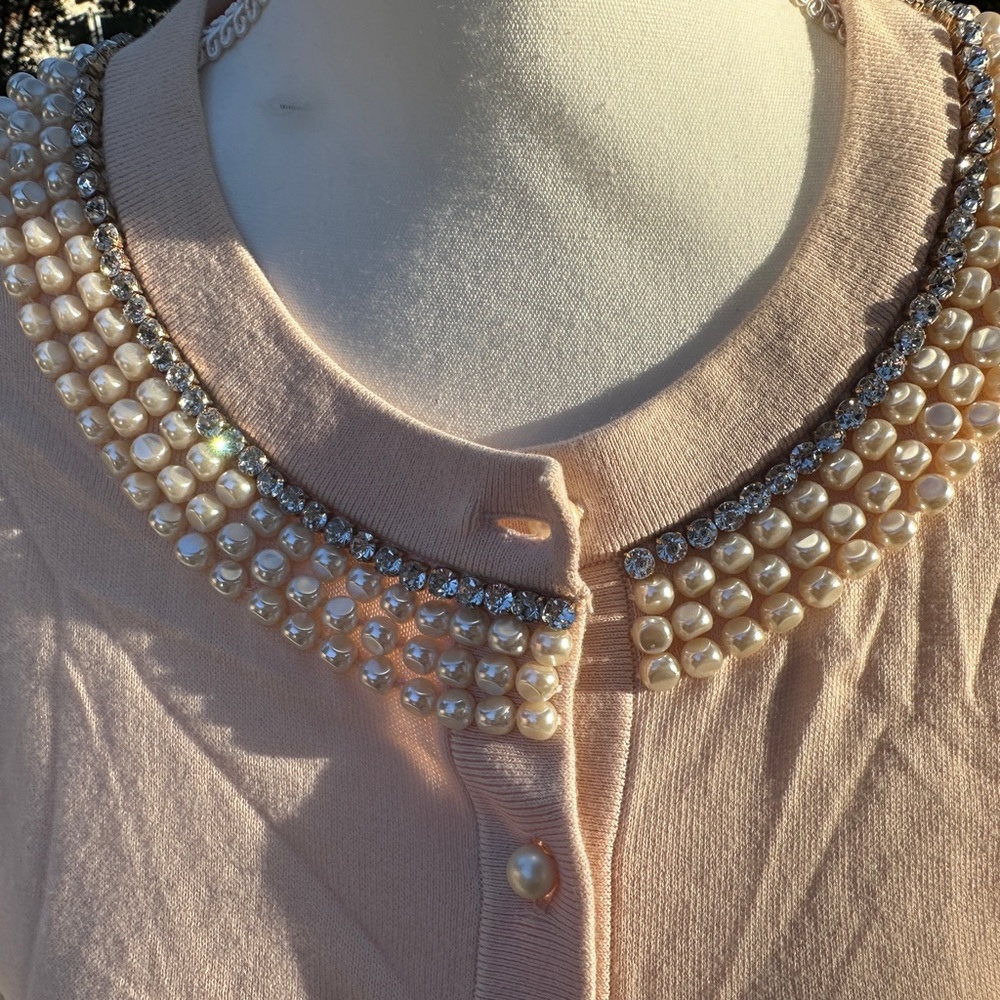 Pink Kate Spade Cardigan with Bead Accents - Picture 2 of 4